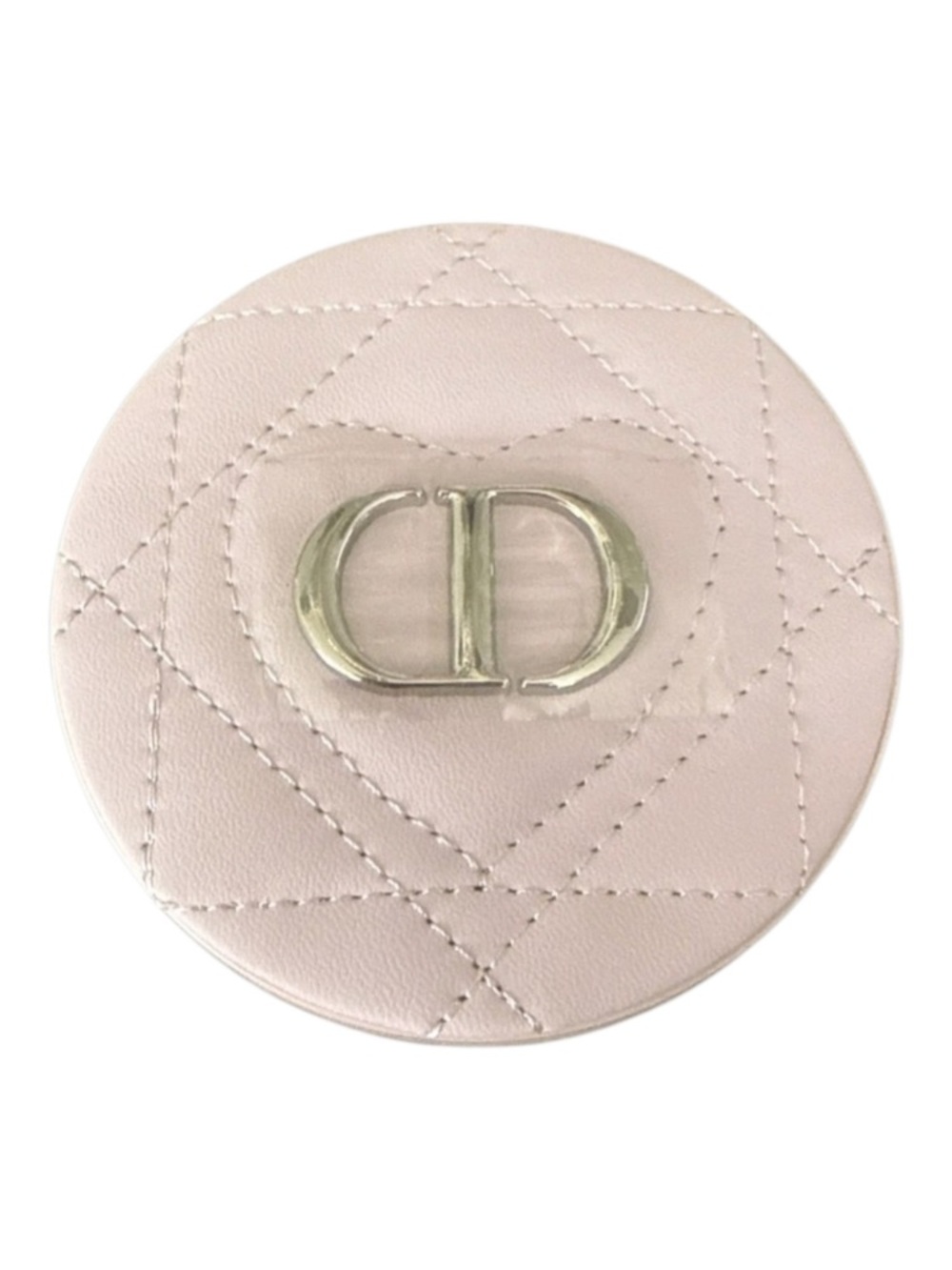 Dior Pink Quilted Leather CD Logo Round Accessory